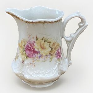 Vintage CT Altwasser Silesia Creamer Floral Gold White Germany Porcelain EUC